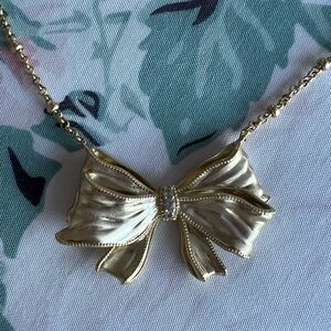 LoveShackFancy Gold Bow Necklace